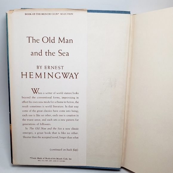 Other Ernest Hemingway The Old Man And The Sea Book Club First